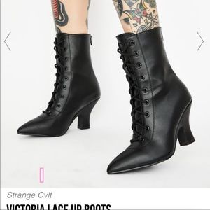 Strange Cvlt Victoria lace up boots